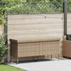 vidaXL Κουτί Αποθήκευσης Κήπου με Ρόδες 160x55x75 εκ. Συνθετικό Ρατάν
