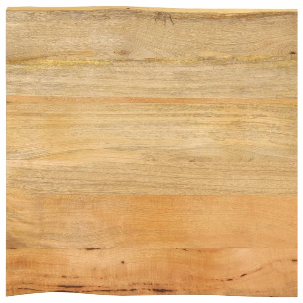 vidaXL Επιφάνεια Τραπεζιού 80x80x2,5 εκ. Live Edge Μασίφ Ξύλο Μάνγκο