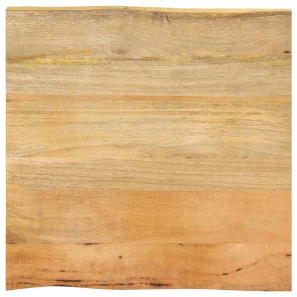 vidaXL Επιφάνεια Τραπεζιού 80x80x2,5 εκ. Live Edge Μασίφ Ξύλο Μάνγκο