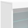 vidaXL Μπουφές με Φώτα LED Λευκός 60,5 x 37 x 67 εκ.