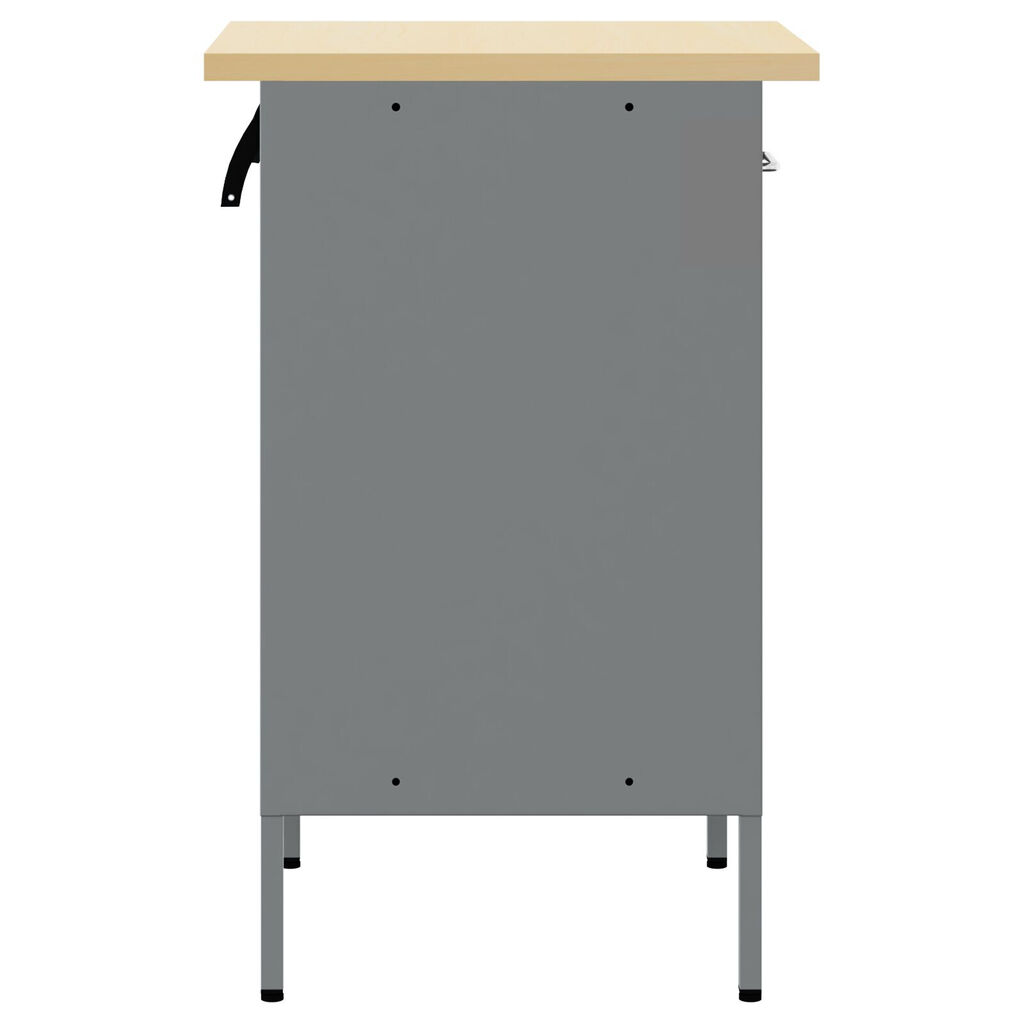 vidaXL Ντουλάπα Εργασίας Μαύρη 50x55x84 εκ Ατσάλι
