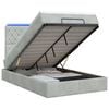 vidaXL &Kappa;&rho;&epsilon;&beta;ά&tau;&iota; Ottoman &mu;&epsilon; &Sigma;&tau;&rho;ώ&mu;&alpha; &kappa;&alpha;&iota; LED &Alpha;&nu;&omicron;&iota;&chi;&tau;ό &gamma;&kappa;&rho;&iota; 120 x 200 cm