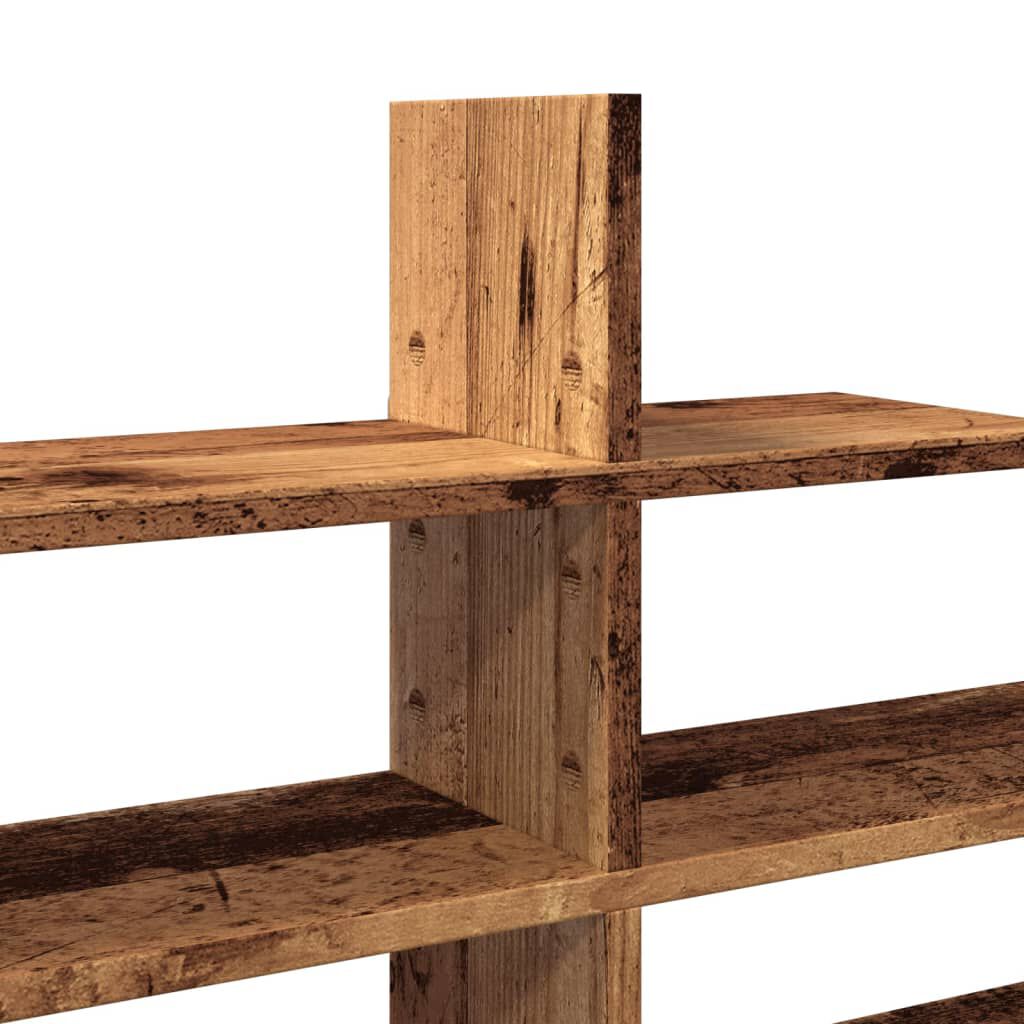 vidaXL Ραφιέρα Τοίχου Όψη Παλαιού Ξύλου 124,5x18x60,5 εκ. Επεξ. Ξύλο