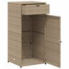 vidaXL Ντουλάπι Αποθήκευσης Κήπου Beige 55x55x111 εκ. Συνθετικό Ρατάν