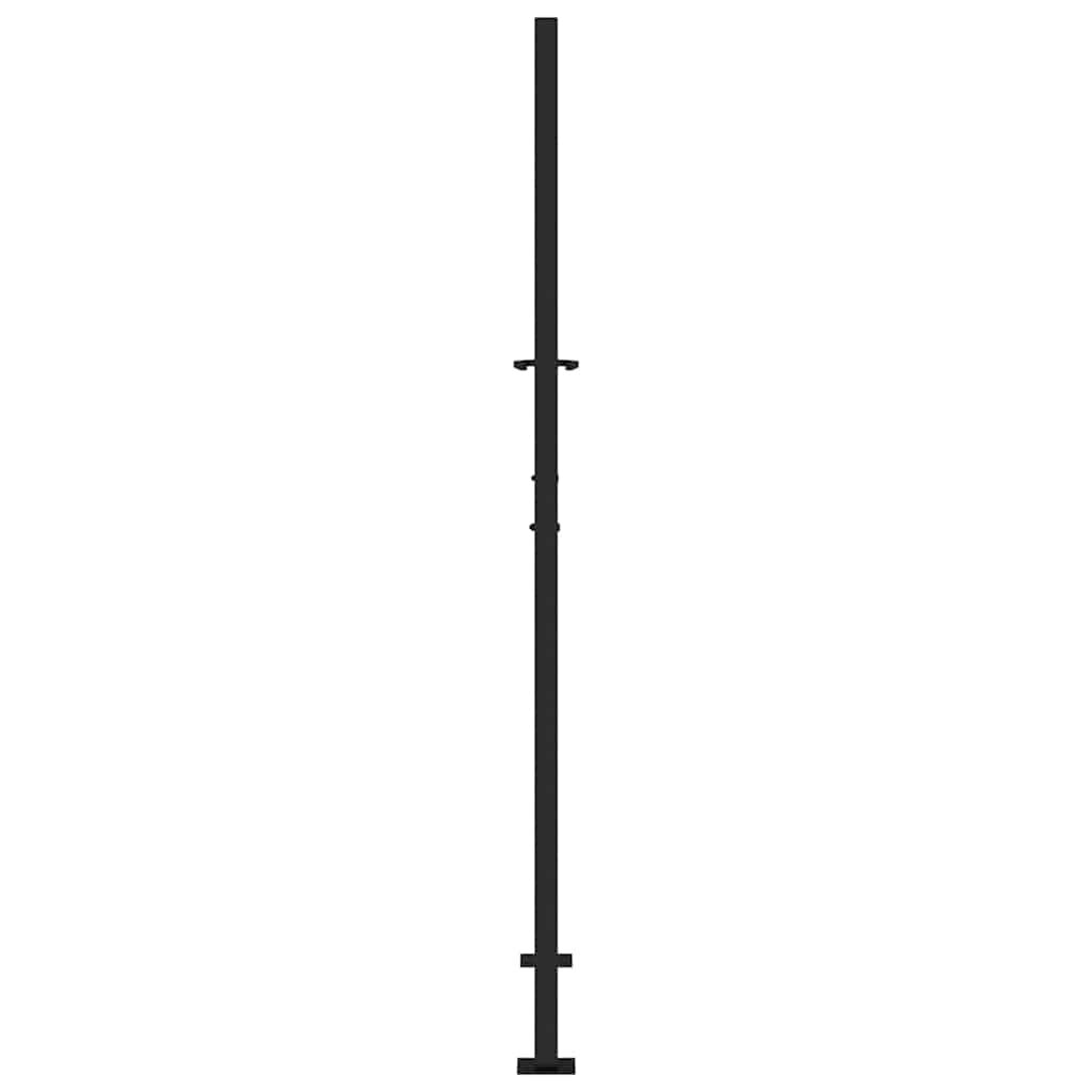 vidaXL Πύλη κήπου Μαύρη 105x180 cm Ατσάλινος σταυρός σχεδιασμού