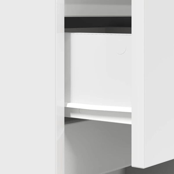 vidaXL Κομοδίνο με 3 συρτάρια Λευκό 39x35x65 εκ.