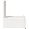 vidaXL Κομοδίνο με συρτάρι Λευκό 44 x 32.5 x 40 εκ. Μασίφ ξύλο πεύκου