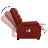 vidaXL Πολυθρόνα Μασάζ Ηλεκτρική Μπορντό από Συνθετικό Δέρμα