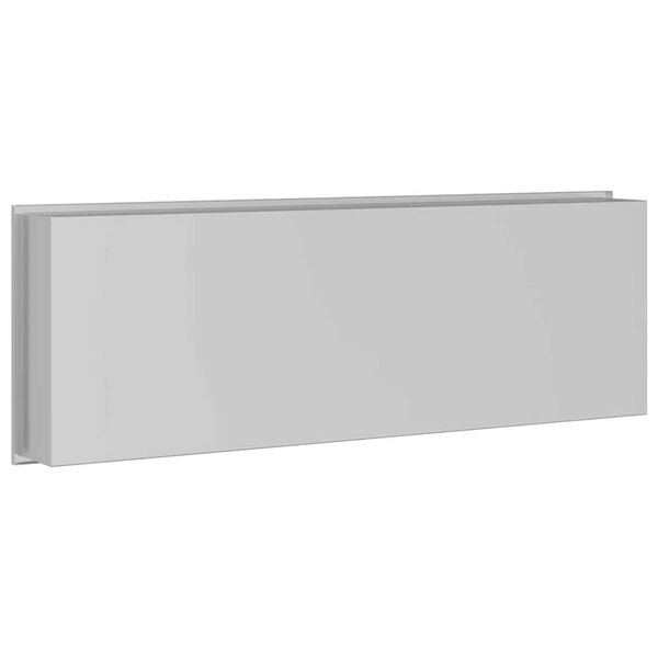 vidaXL Νίτσα Μπάνιου Ασημί 90 x 30 x 9.5 εκ. Ανοξείδωτο ατσάλι