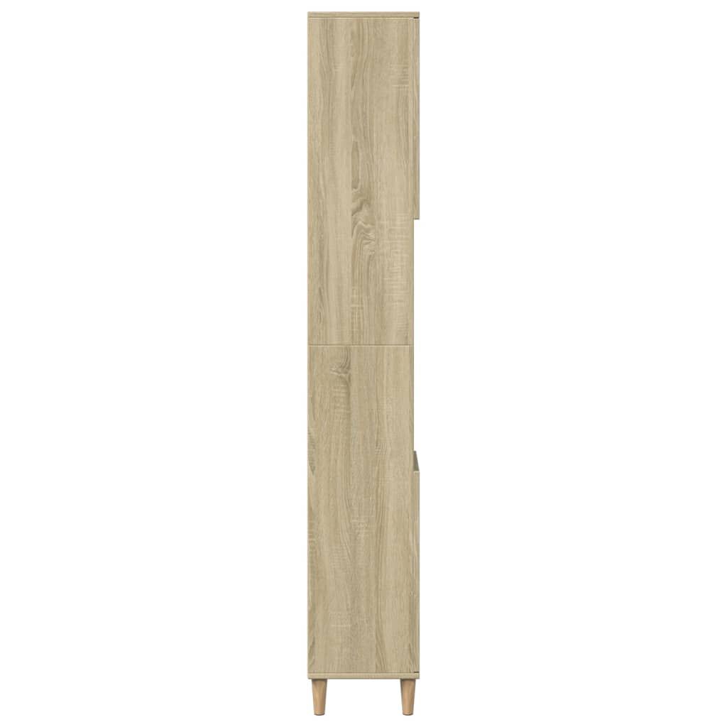 vidaXL Ντουλάπι Μπάνιου Sonoma Δρυς 30x30x190 εκ. Επεξεργασμένο Ξύλο