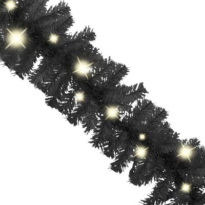 vidaXL Γιρλάντα Χριστουγεννιάτικη με Λαμπάκια LED Μαύρη 20 μ.