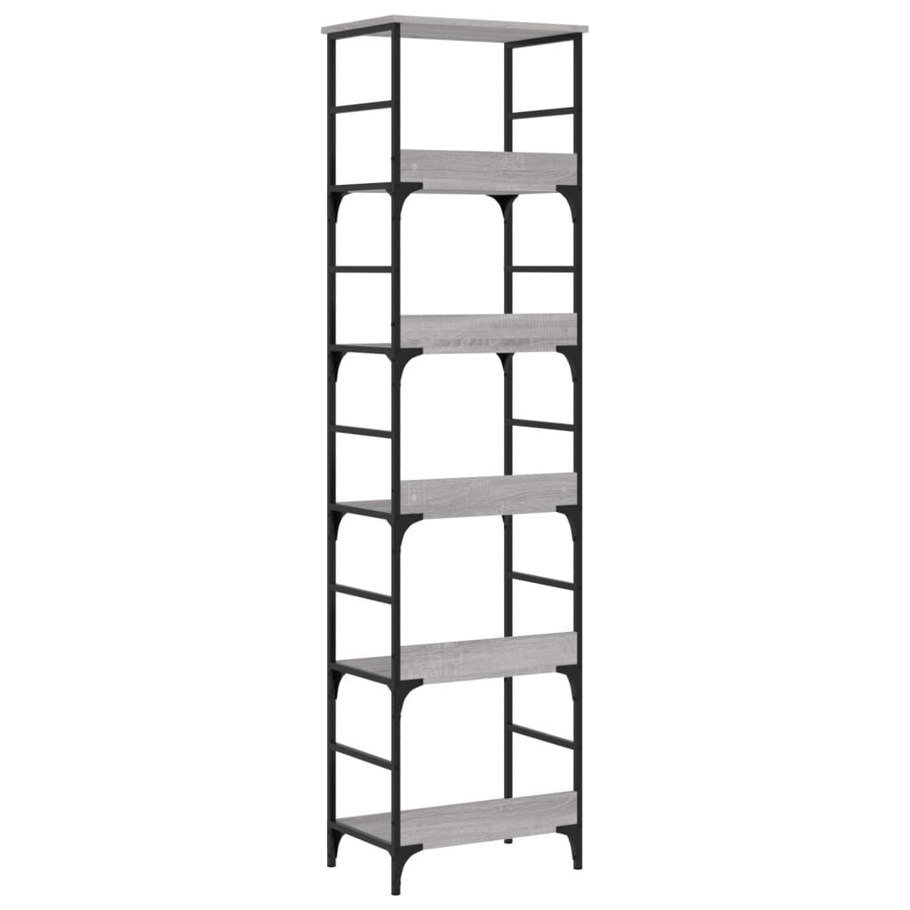vidaXL Βιβλιοθήκη Γκρι Sonoma 50x33x188,5 εκ. Επεξεργασμένο Ξύλο