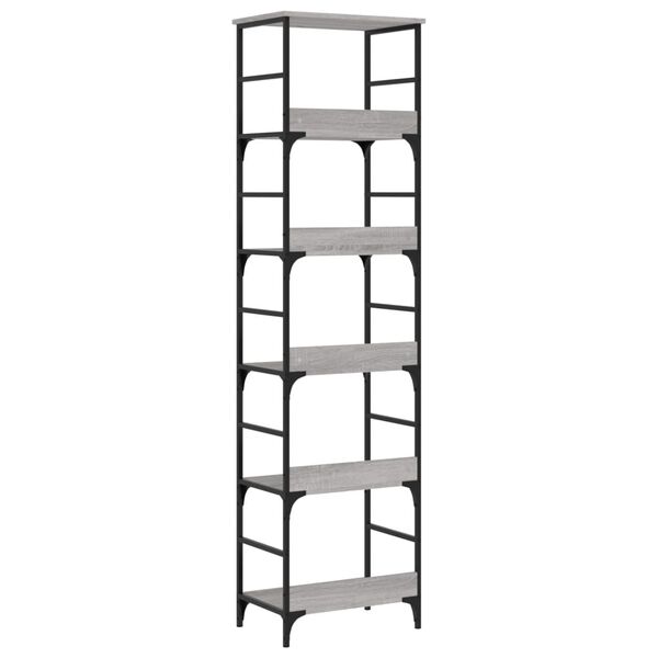 vidaXL Βιβλιοθήκη Γκρι Sonoma 50x33x188,5 εκ. Επεξεργασμένο Ξύλο