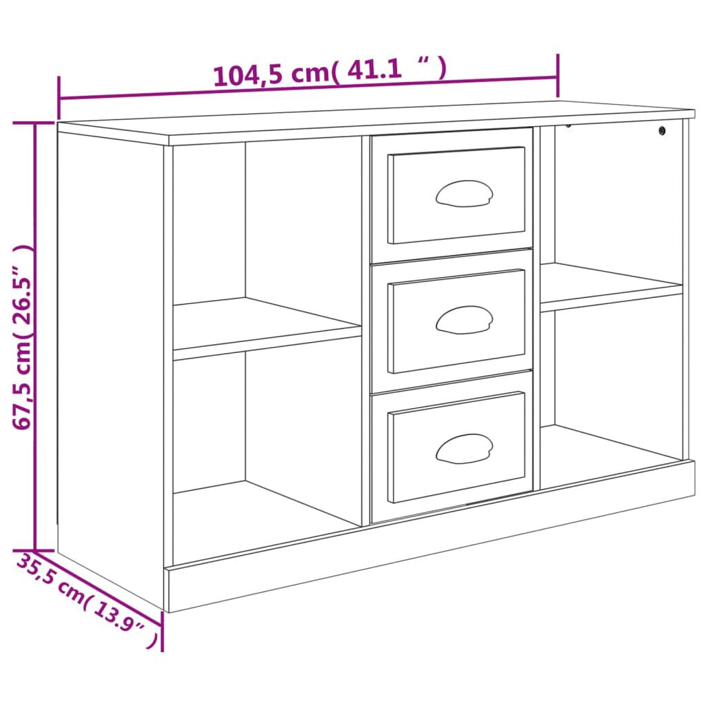 vidaXL Μπουφές Καπνιστή Δρυς 104x35,5x67,5 εκ. Επεξεργασμένο Ξύλο