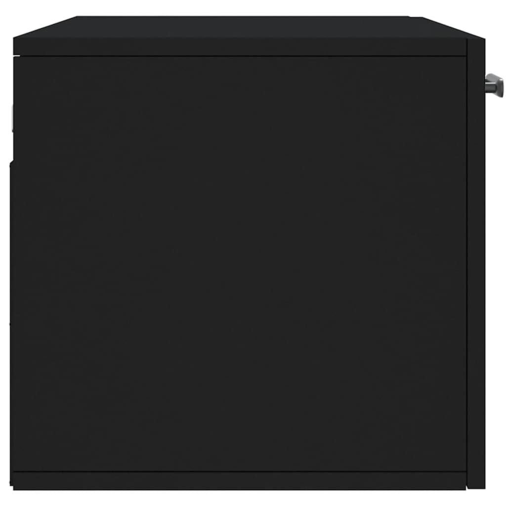 vidaXL Ντουλάπι Τοίχου Μαύρο 80 x 36,5 x 35 εκ. από Επεξεργασμένο Ξύλο