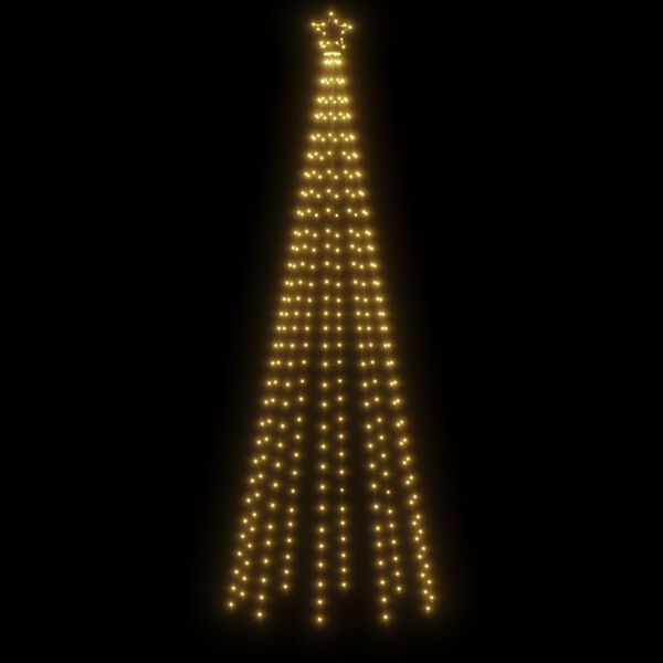 vidaXL Χριστουγεννιάτικο Δέντρο με Ακίδα 310 LED Θερμό Λευκό 300 εκ.