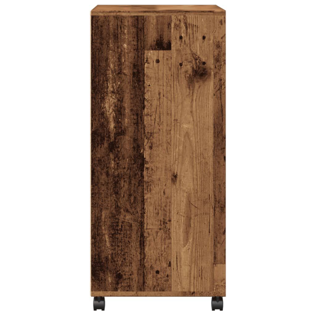 vidaXL Ντουλάπι Τροχήλατο Όψη Παλαιού Ξύλου 55x40x91 εκ από Επεξ. Ξύλο