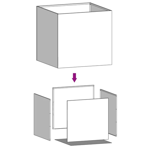 vidaXL Ζαρντινιέρα Ανθρακί 49x47x46 εκ. από Χάλυβα