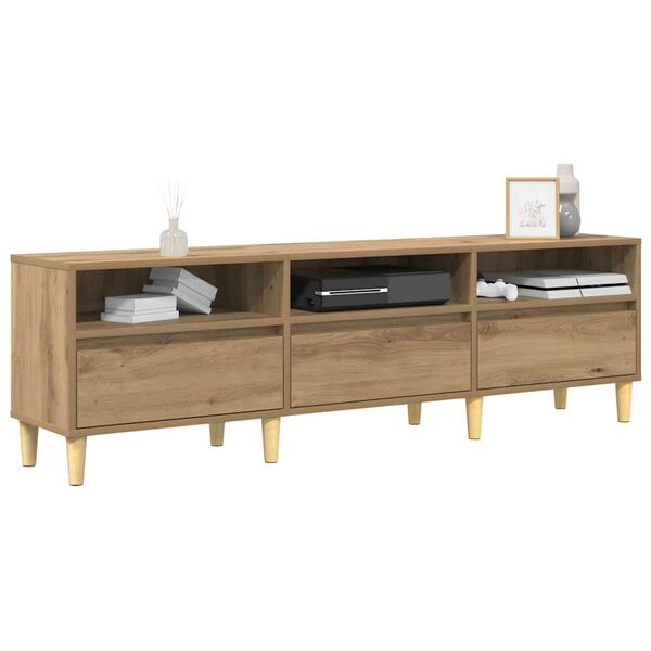 vidaXL &Nu;&tau;&omicron;&upsilon;&lambda;ά&pi;&iota; TV Artisan Oak 150 x 30 x 45 &epsilon;&kappa; &Epsilon;&pi;&epsilon;&xi;&epsilon;&rho;&gamma;&alpha;&sigma;&mu;έ&nu;&omicron; &xi;ύ&lambda;&omicron;