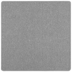 vidaXL Δερμάτινο Χαλί Ανοιχτό γκρι 100 x 100 cm 100% Πολυπροπυλένιο