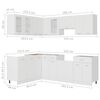 vidaXL Σετ Ντουλαπιών Κουζίνας 11 Τεμαχίων "Lyon" Λευκό από Μηχανικά Ξύλινα Έπιπλα