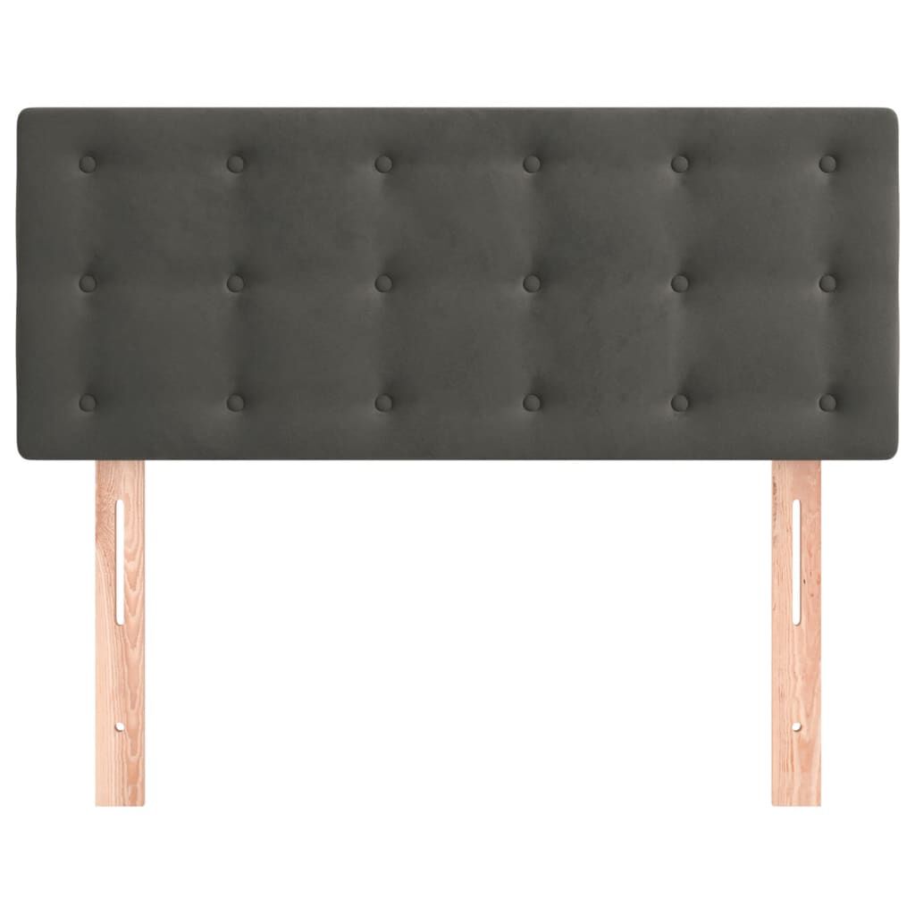 vidaXL Κεφαλάρι Κρεβατιού Σκούρο Γκρι 100x5x78/88 εκ. Βελούδινο