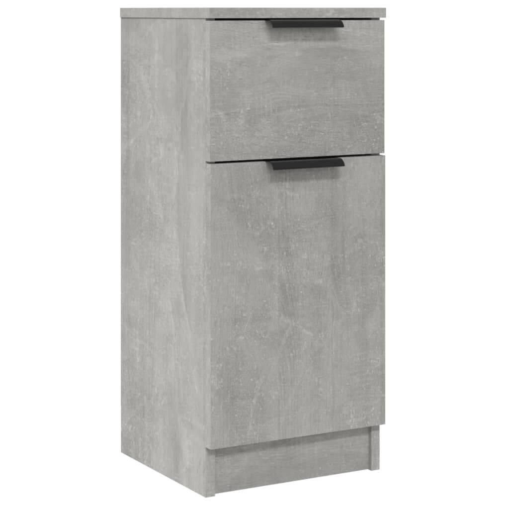 vidaXL Ντουλάπια 2 τεμ. Γκρι Σκυροδέματος 30x30x70 εκ. Επεξεργ. Ξύλο