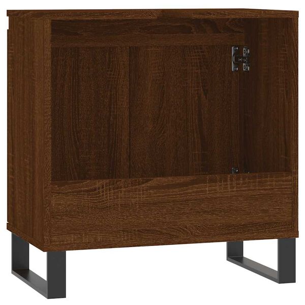 vidaXL Ντουλάπι Μπάνιου Καφέ Δρυς 58 x 33 x 60 εκ. από Επεξεργ. Ξύλο