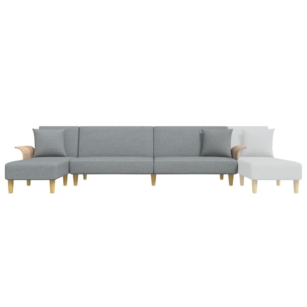 vidaXL Καναπές Κρεβάτι Γωνιακός Αν. Γκρι 279x140x70 εκ. Υφασμάτινος