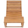 vidaXL Ξαπλώστρα Κουνιστή από Μασίφ Ξύλο Teak με Μαξιλάρι