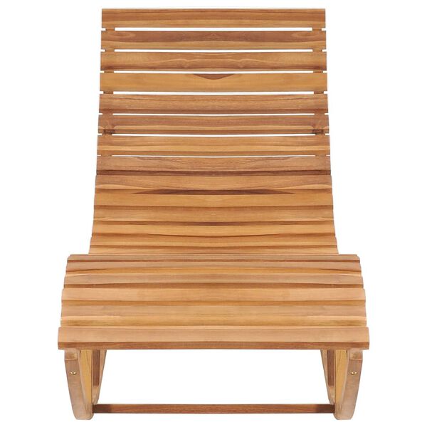 vidaXL Ξαπλώστρα Κουνιστή από Μασίφ Ξύλο Teak με Μαξιλάρι
