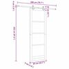 vidaXL Συρόμενη Πόρτα Φυσικό και λευκό 83 x 232 εκ.