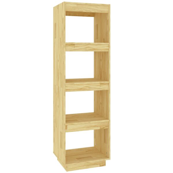 vidaXL Βιβλιοθήκη/Διαχωριστικό Χώρου Γκρι 40x35x135 εκ. Μασίφ Πεύκο