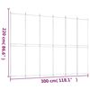 vidaXL Διαχωριστικό Δωματίου με 6 Πάνελ Μαύρο 300x220 εκ. από Ύφασμα
