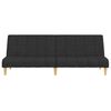 vidaXL Καναπές Κρεβάτι Διθέσιος Μαύρος Υφασμάτινος