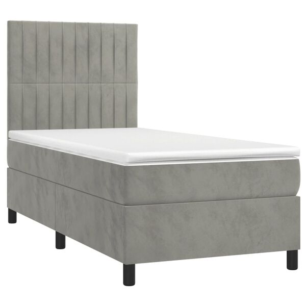 vidaXL &Kappa;&rho;&epsilon;&beta;ά&tau;&iota; Boxspring &mu;&epsilon; &Sigma;&tau;&rho;ώ&mu;&alpha; &Alpha;&nu;&omicron;&iota;&chi;&tau;ό &Gamma;&kappa;&rho;&iota; 90x190 &epsilon;&kappa;. &Beta;&epsilon;&lambda;&omicron;ύ&delta;&iota;&nu;&omicron;