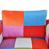 vidaXL Πολυθρόνα Cube με Σχέδιο Patchwork και Πόδια Χρωμίου Υφασμάτινη