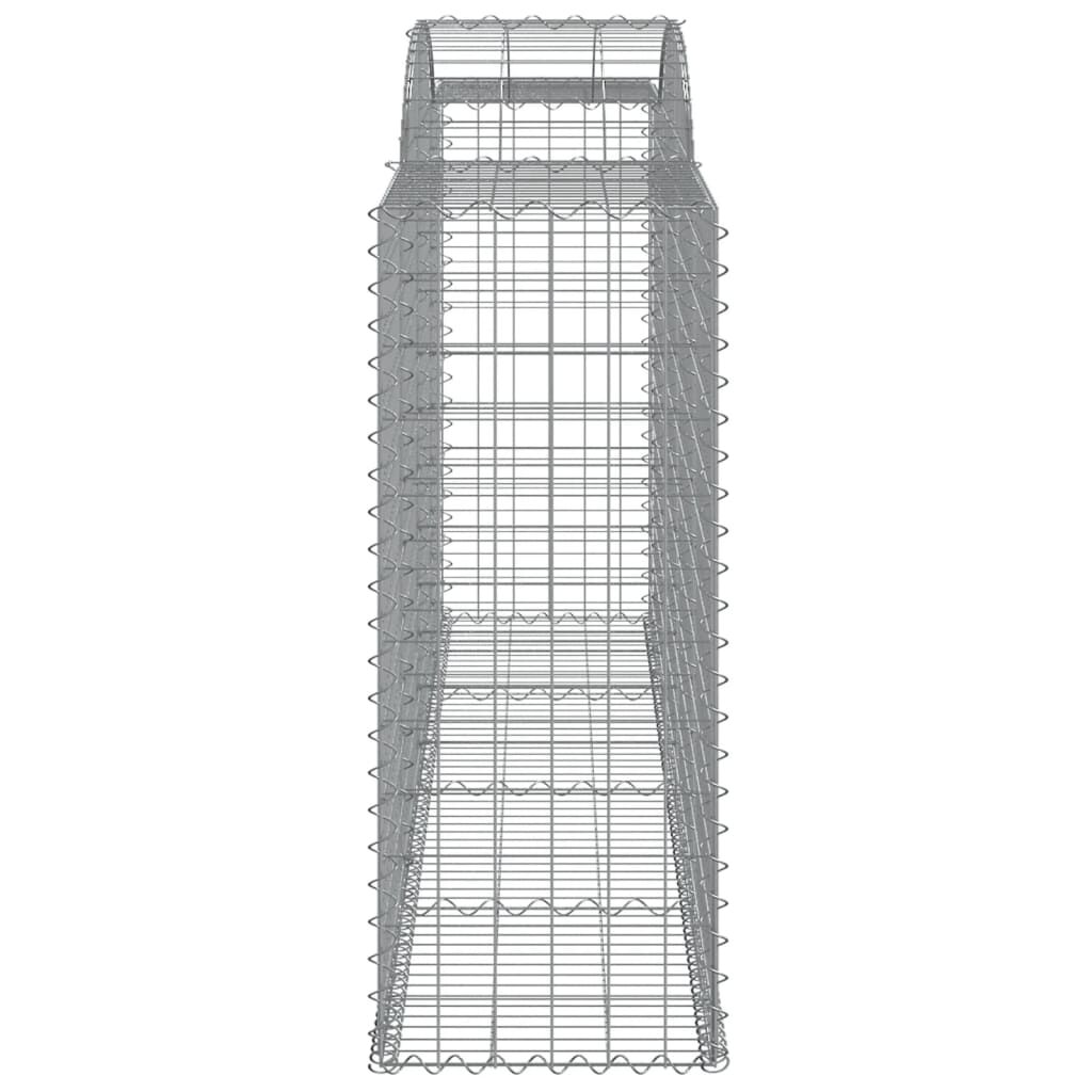 vidaXL Συρματοκιβώτια Τοξωτά 4 τεμ. 300x50x120/140 εκ. Γαλβαν. Ατσάλι