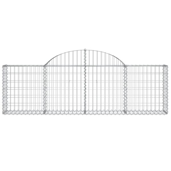 vidaXL Συρματοκιβώτια Τοξωτά 25 τεμ. 200x30x60/80 εκ. Γαλβαν. Ατσάλι