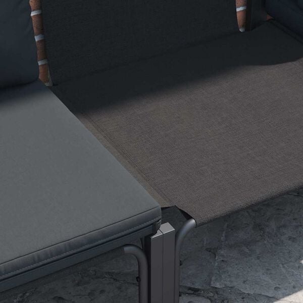 vidaXL Σετ Καναπέ Κήπου Ανθρακί Ατσάλι