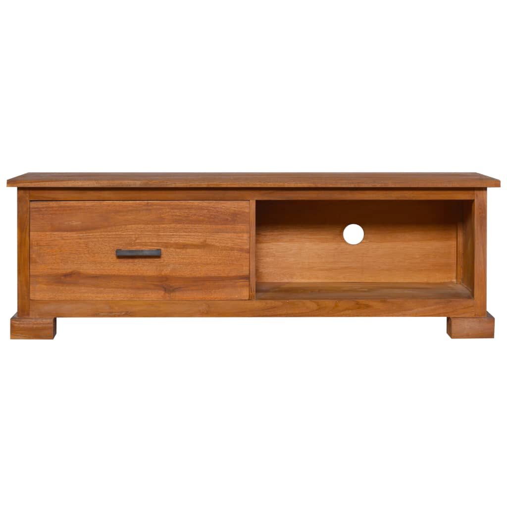 vidaXL Έπιπλο Τηλεόρασης 112 x 30 x 37 εκ. από Μασίφ Ξύλο Teak