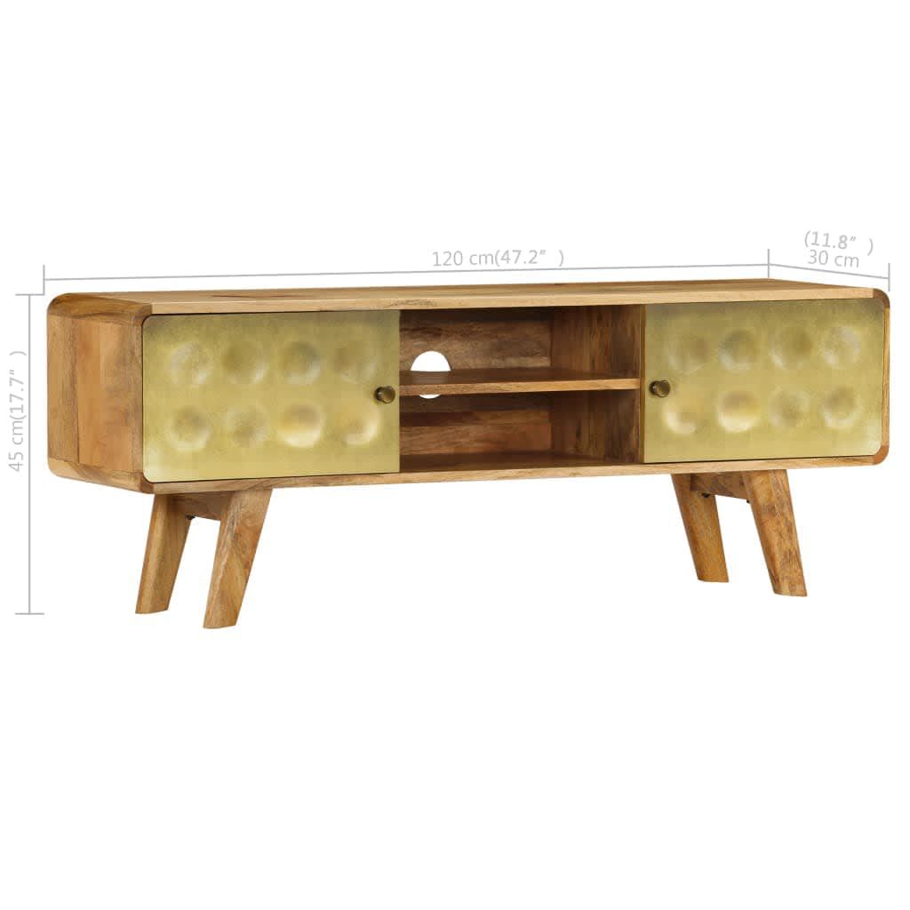 vidaXL Έπιπλο Τηλεόρασης 120 x 30 x 45 εκ. από Μασίφ Ξύλο Μάνγκο