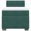 vidaXL Κρεβάτι Boxspring με Στρώμα Σκούρο Πράσινο 100x200εκ. Βελούδινο