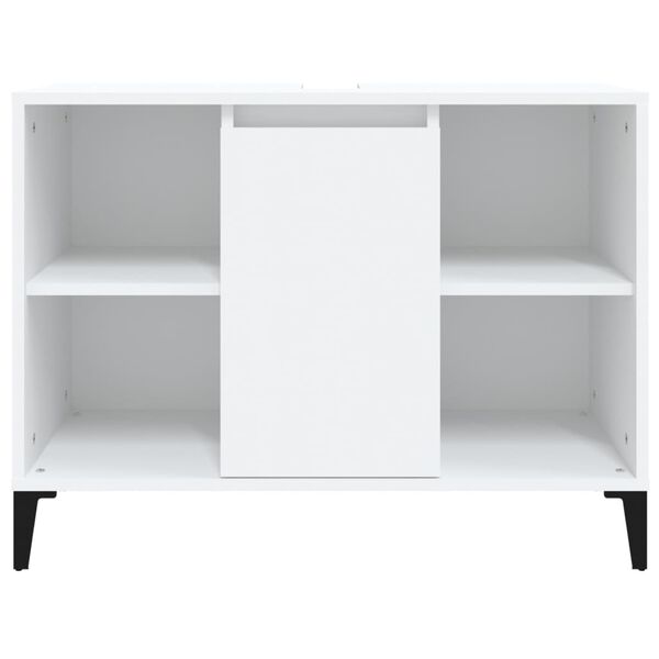 vidaXL Ντουλάπι Νιπτήρα Λευκό 80 x 33 x 60 εκ. Επεξεργασμένο Ξύλο