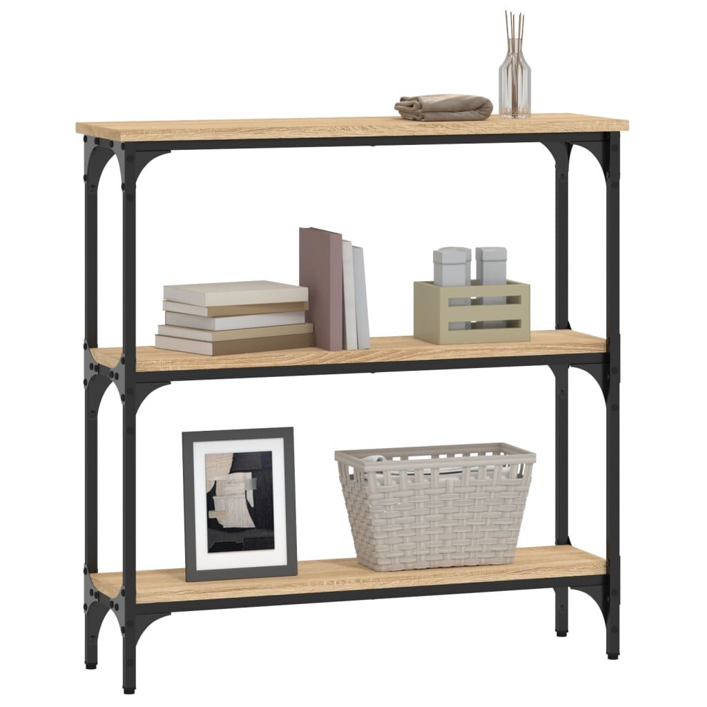 vidaXL Τραπέζι Κονσόλα Sonoma Δρυς 75x22,5x75 εκ. Επεξεργασμένο Ξύλο