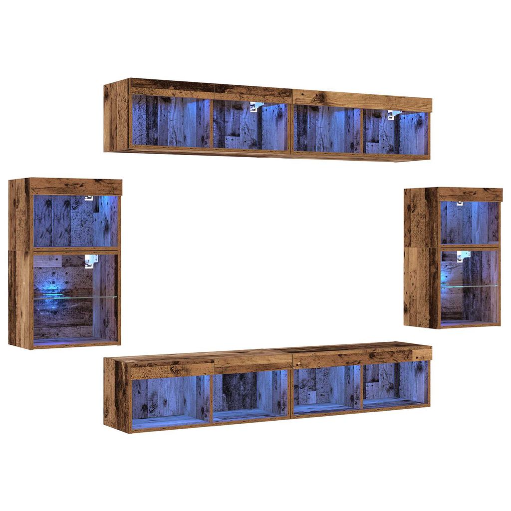 Floating Shelf 2 τεμάχια Παλαιό ξύλο 40x28.5x40 εκ Επεξεργασμένο ξύλο