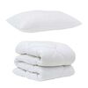 vidaXL Set Παπλώματος Χειμώνα 2 pcs Λευκό 140 x 220 cm Μικροΐνες