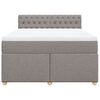 vidaXL &Kappa;&rho;&epsilon;&beta;ά&tau;&iota; Boxspring &mu;&epsilon; &Sigma;&tau;&rho;ώ&mu;&alpha; Taupe 140x190 &epsilon;&kappa;. &Upsilon;&phi;&alpha;&sigma;&mu;ά&tau;&iota;&nu;&omicron;