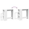 vidaXL Τραπέζι Μπαρ με Ράφια Λευκό 101x40x103,5 εκ. Επεξεργ. Ξύλο