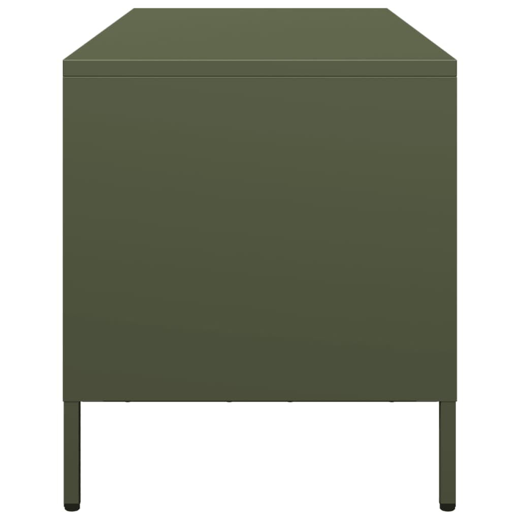 vidaXL Έπιπλο Τηλεόρασης Λαδί 101,5x39x43,5 εκ. Ατσάλι Ψυχρής Έλασης